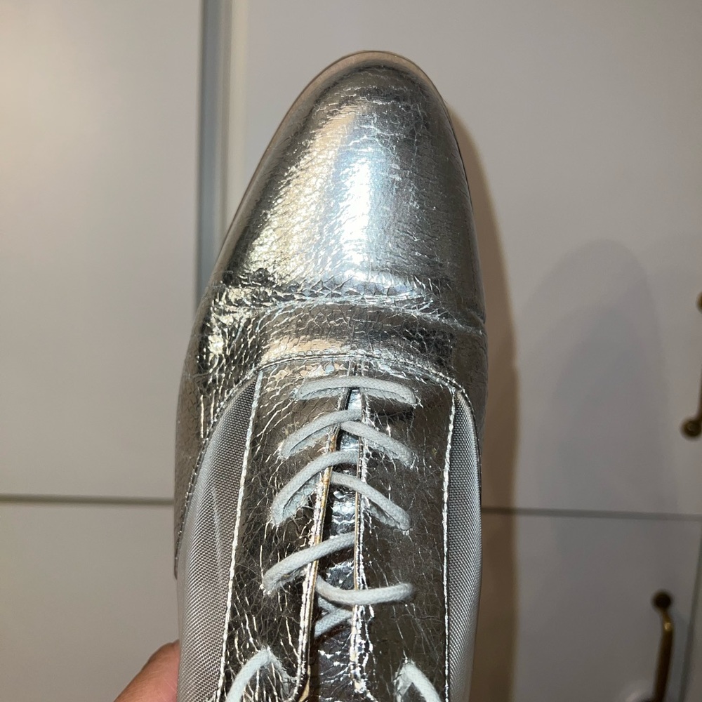 About Silver Mesh oxfords size 13